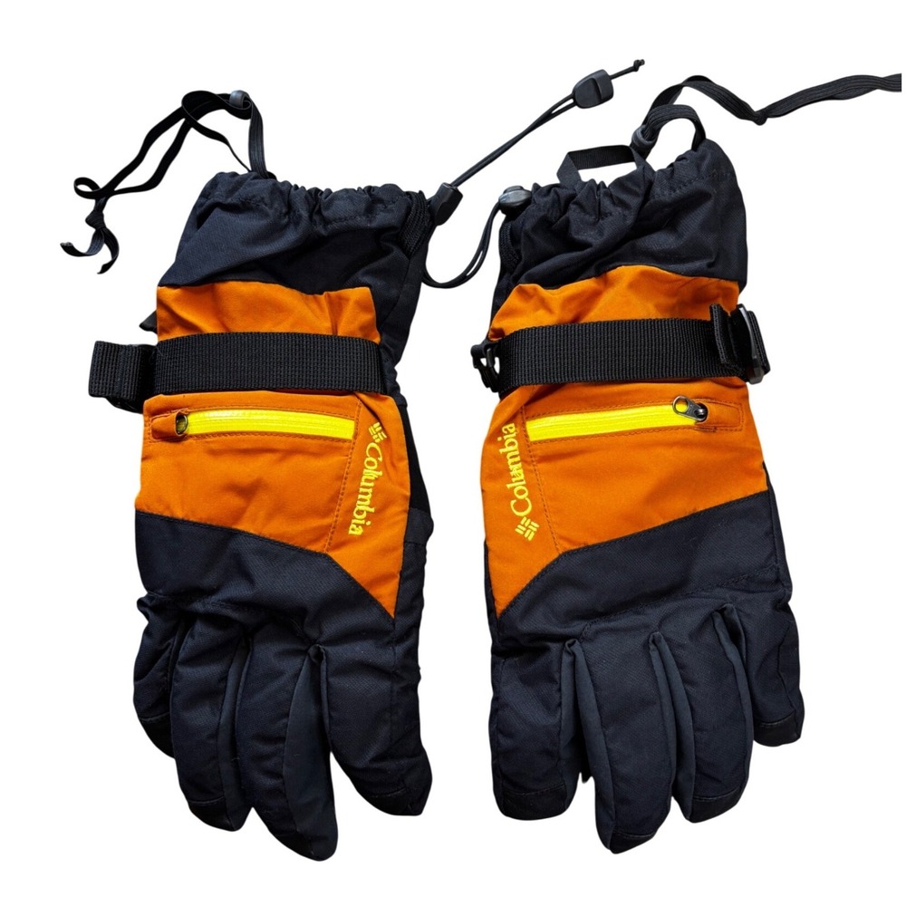 Columbia Mens Ski Snowboard Gloves Orange Black Large
